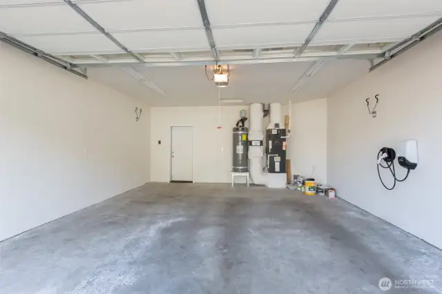 Nicely finished garage with an EV Charger (60 Amp).