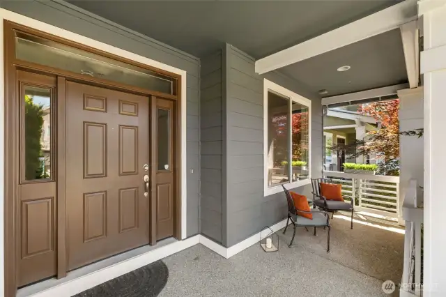 Front porch allows for privacy as well as a good community feel