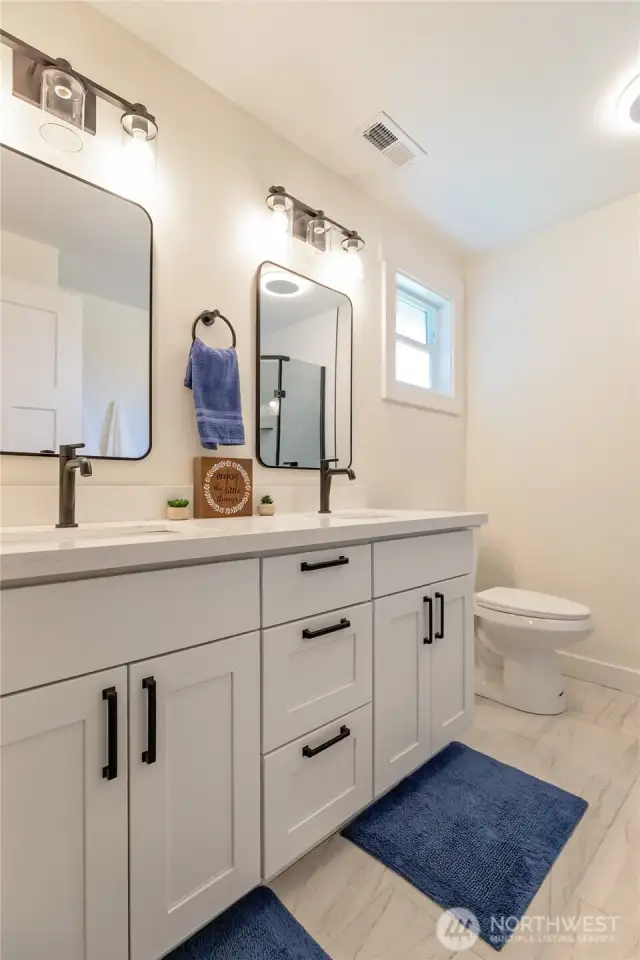 Primary bath with double sinks