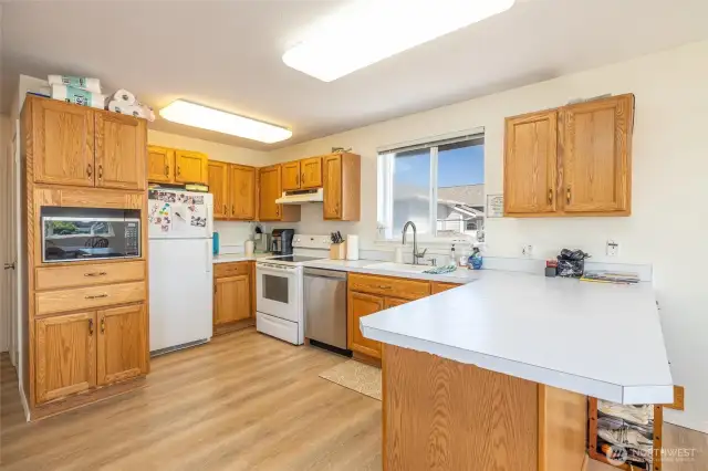 Kitchen in the suite, currently rented for $1,400 per month.