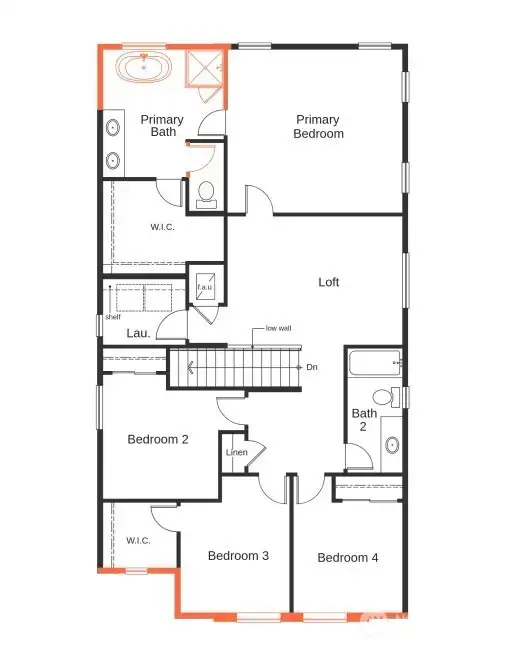 Floor plan floor 2 upper level