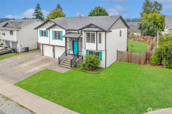 To showcase the potential for a lush lawn.
