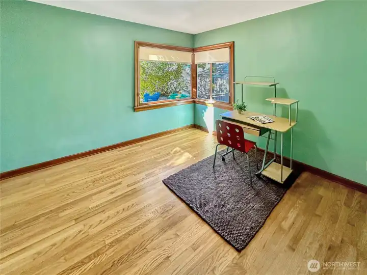 3rd bedroom complete with oak floor and Mahogany woodwork.
