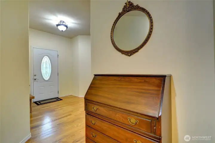 Enter on hardwood floors!