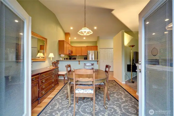 From the french doors to the kitchen...