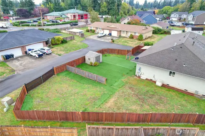 Fully fenced yard.