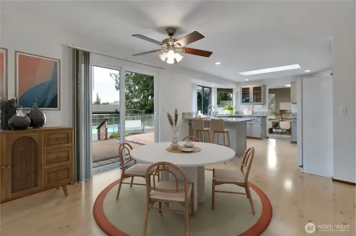 Virtually Staged Kitchen eating nook.