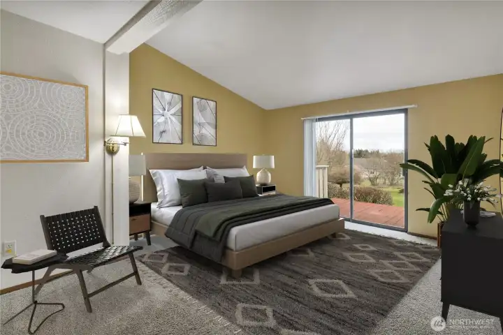 Virtually Staged Primary Bedroom.