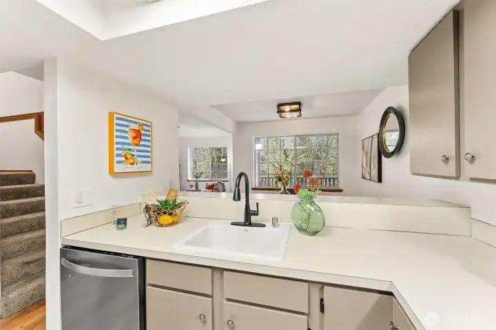 Serve your guests dinner over the bfast bar.