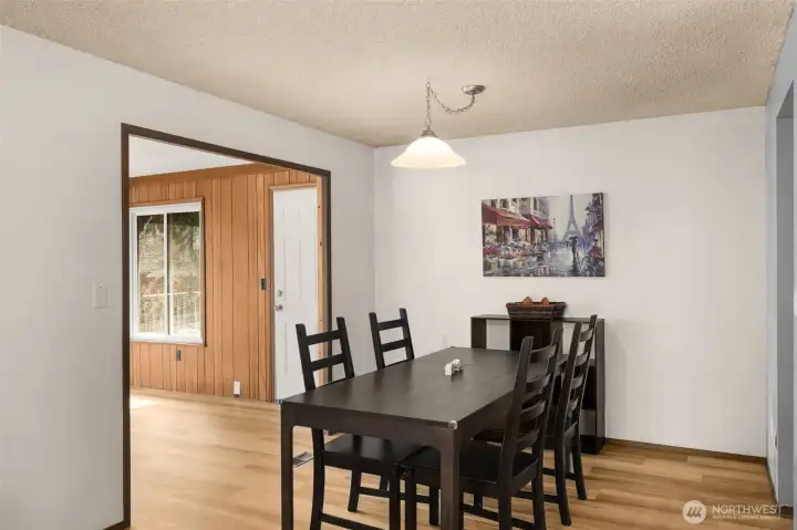 Dining area is right off the kitchen and living room.