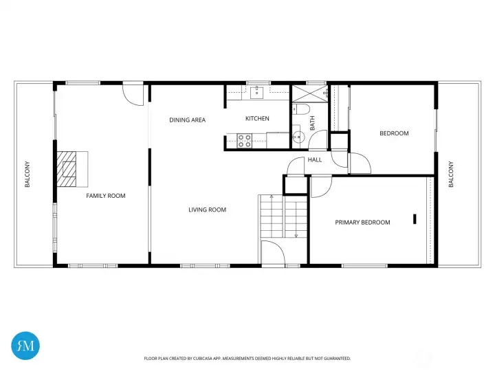 Floorplan of the upper level, level 2.