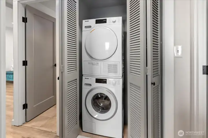 Private, in-unit washer and dryer for everyday convenience.