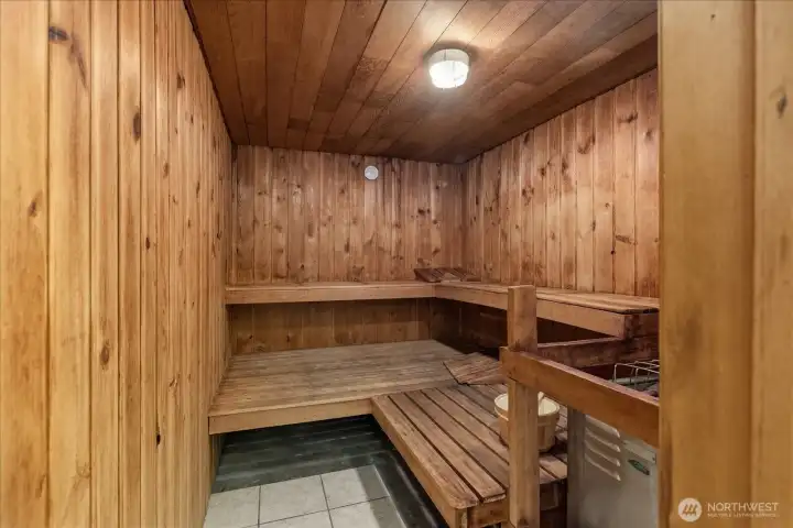Amenities galore!! Dedicated sauna offering a calming, restorative experience  Perfect for relaxation, wellness, and year-round use. A luxury touch that enhances everyday living.