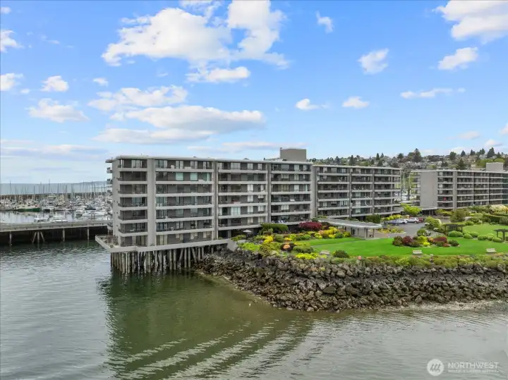 Steps from the water’s edge and coastal activity.