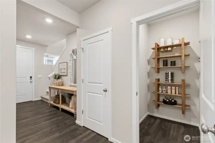 Separate coat closet and storage closet. Pictures are for representation only colors and options will vary.