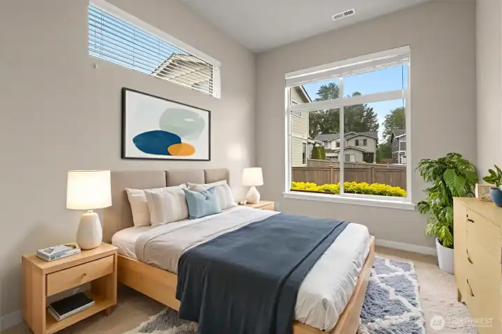 Main floor primary suite
