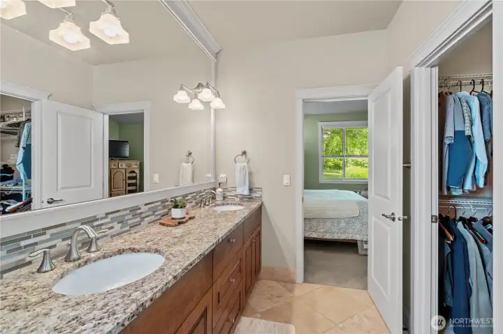 Primary Bathroom w/Walk-in Closet on the Right