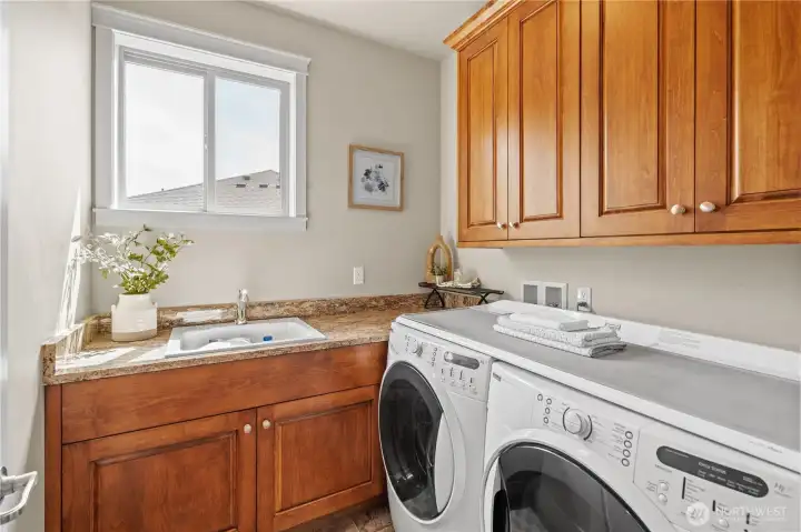 Laundry w/Storage and Utility Sink
