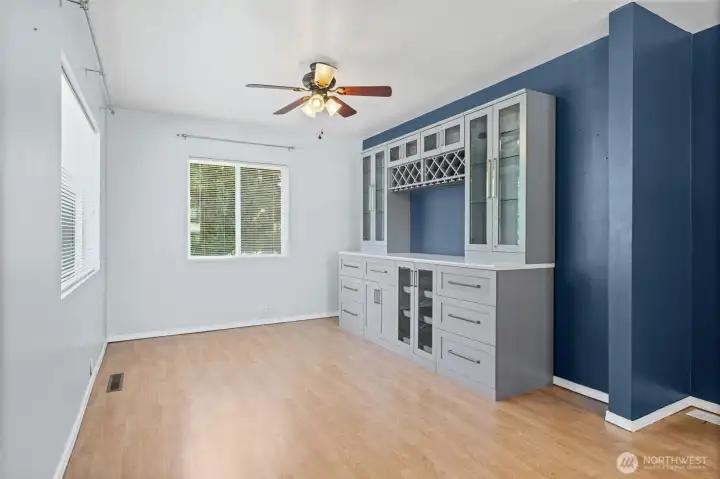 Front entry w/ built in