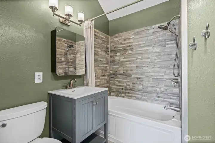 Primary bathroom with tub