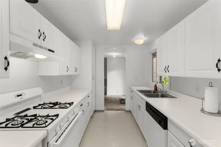 Gas range/oven.