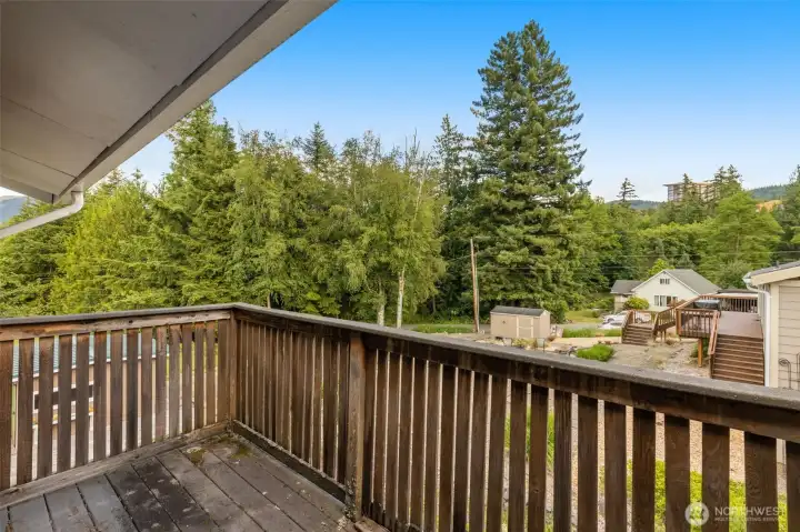 Private deck off the primary bedroom.