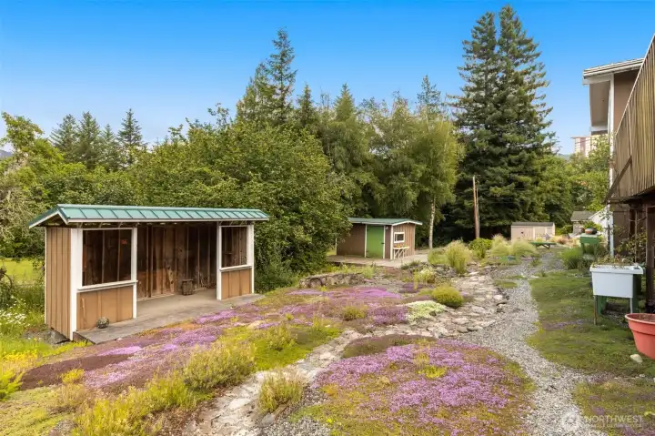 Outdoor garden shed.