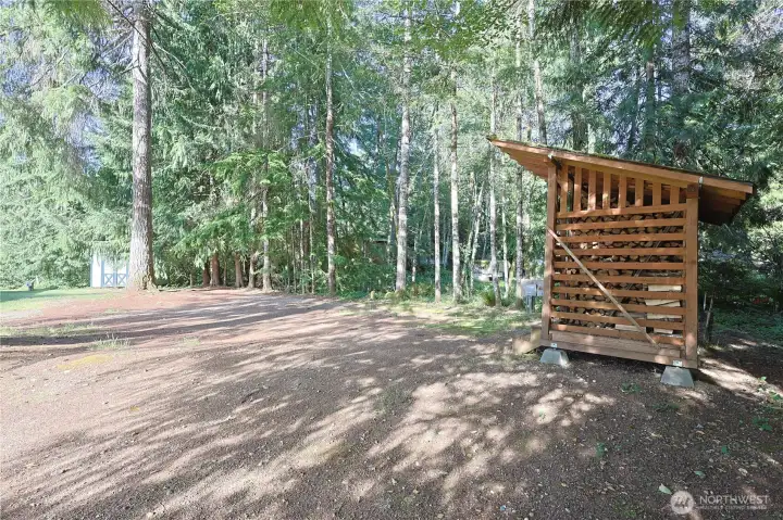 Wood shed & RV Parking w/Water & Electricity