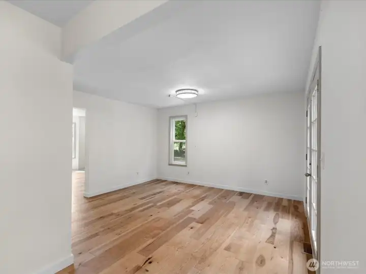 The dining room is over sized.