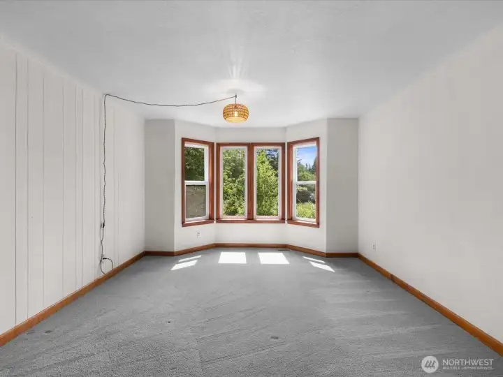 The bay windows allow tons of sunshine to filter in.
