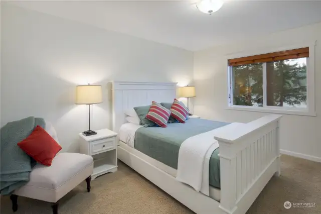 first suite to the left, classic spacious bedroom with an ensuite and large closet.