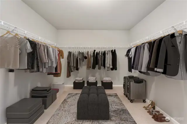 virtually staged primary suite closet. ITS HUGE!