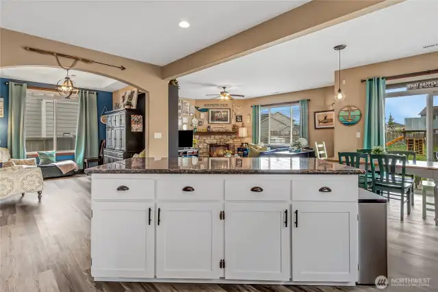Kitchen Looking Out to Living Area