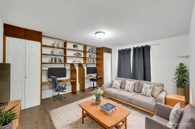 Virtually staged downstairs living room