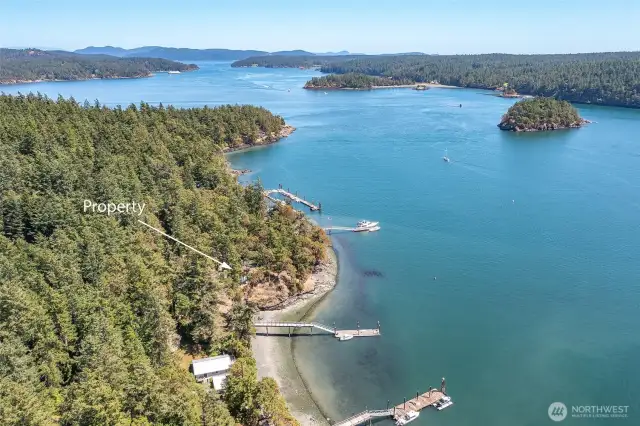 Prime location with southwest views to Pole Pass and Crane Island.