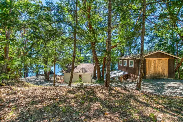 Two vintage cabins on a half acre lot.