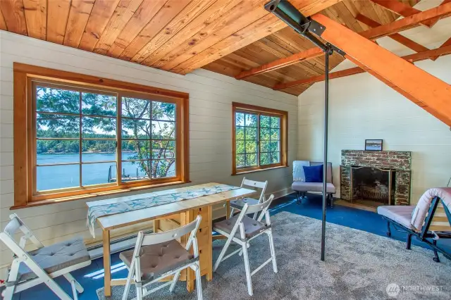 Interior of the original 1930s cabin.