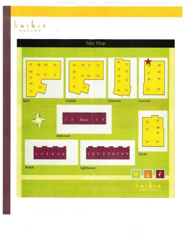 Harbor Square Vicinity Map . SEE Unit #338 in upper right corner off Ferncliff.