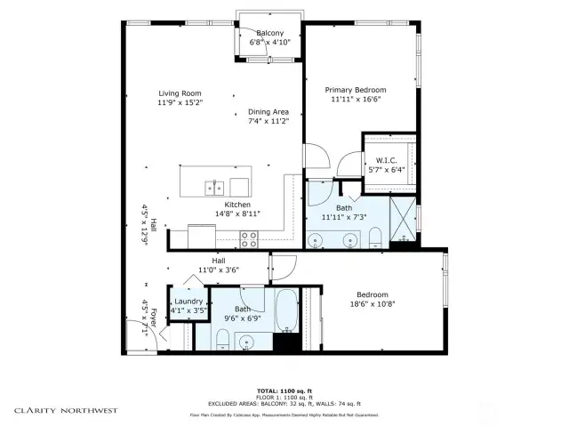 Floor Plan. This unit lives large!