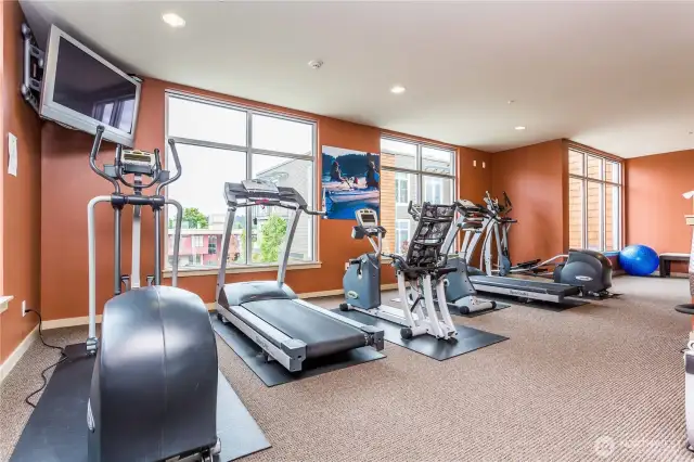 Fitness Center is conveniently located close to the concierge.