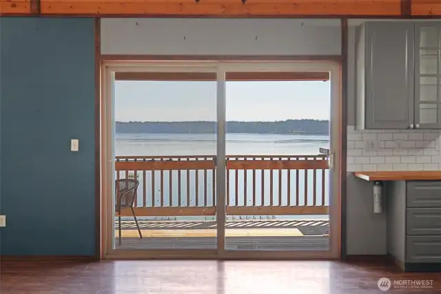 Open living with view
