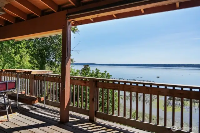 View from upper covered deck.