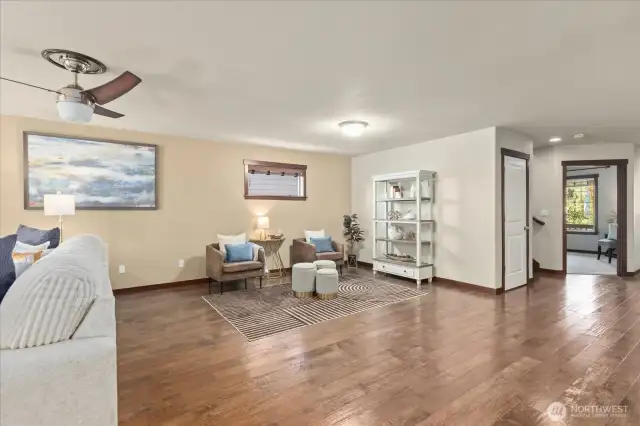 View of the main living space from the casual dining space.