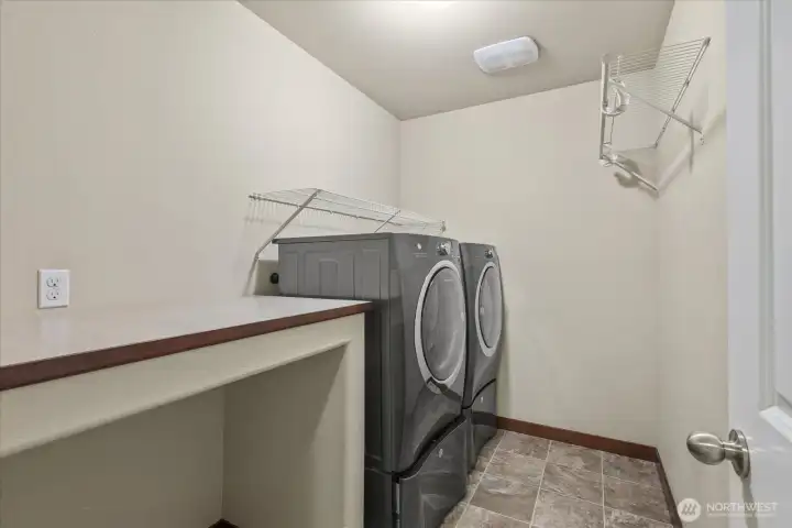 Spacios Utility Room located on the upper level makes laundry less of a chore.
