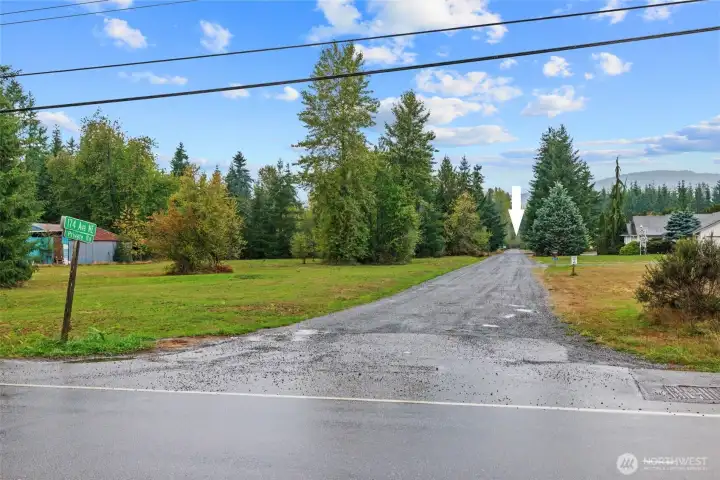 On location at the end of 174th Ave NE.