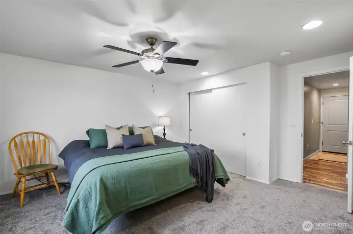 Master bedroom with  updated private bath.