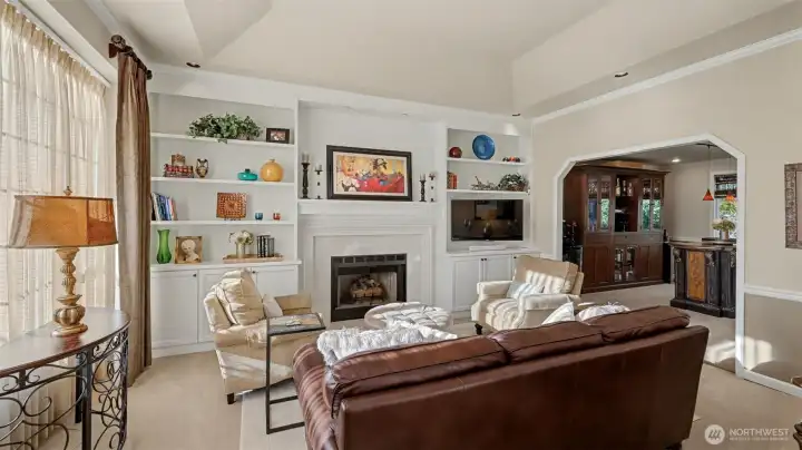 Beautifully appointed with built-ins and a cozy fireplace for everyday comfort.