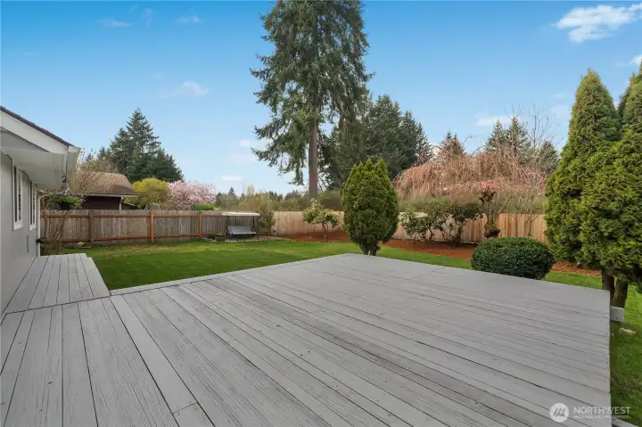 XL Back deck outside of additional living space.