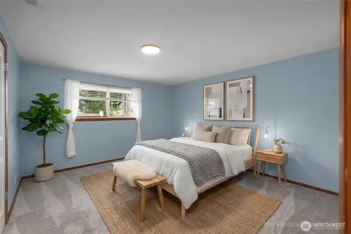 Virtually staged bedroom #2