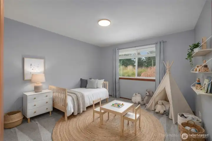 Virtually staged bedroom #3